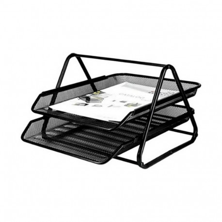 Kandik organiseerimiseks Q-Connect gxa100 Must Metall Plastmass 30 x 35 x 18,5 cm