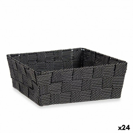Multi-purpose basket Kipit A3-6930A9 A3-6930A9 Black Polyester Cloth Braiding 2,4 L (24 Units)