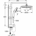 Dušikolonn Grohe Vitalio Start System 250 Silikoon