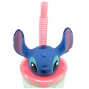 Glāzi ar Salmiņu Stitch Sweet 3D 360 ml