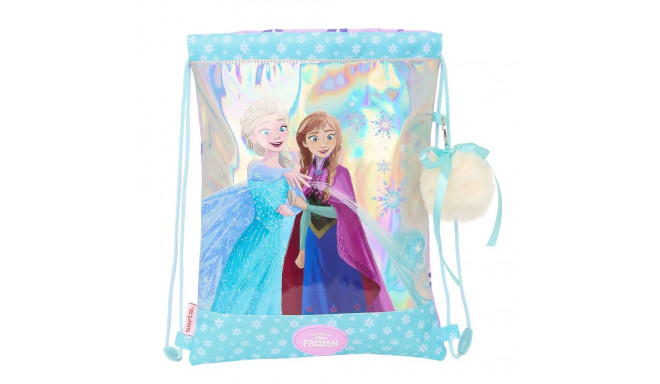 Сумка-рюкзак на веревках Frozen Cool days Фиолетовый Небесный синий 26 x 34 x 1 cm