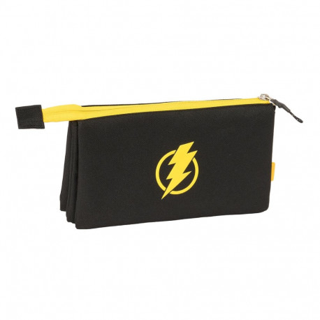 Kolme tõmblukuga pliiatsikarp Kings League Rayo de barcelona Must 22 x 12 x 3 cm