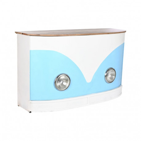 Baarimööbel Home ESPRIT Valge Pruun Türkiissinine 157 x 52 x 90 cm