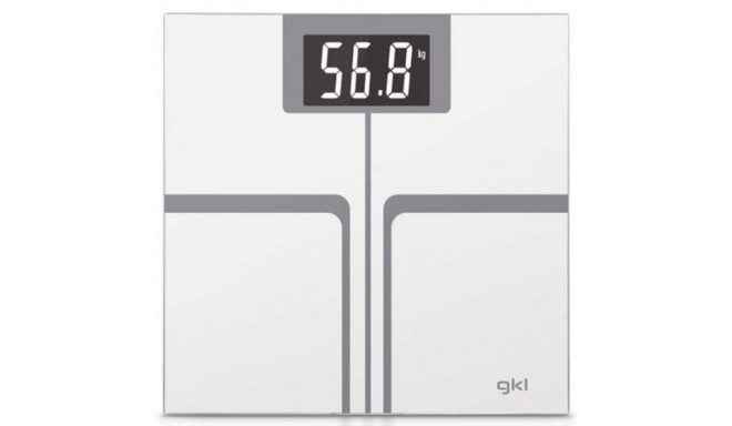 Digital Bathroom Scales GKL FITMAX WHITE 200 kg White Polyester