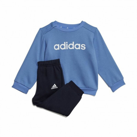 Children’s Tracksuit Adidas Lin Fl Jog Blue - 3-6 Months