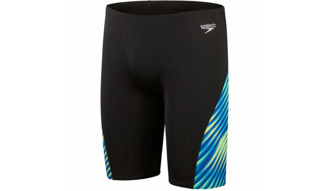 Boys Swim Shorts Speedo Allover Digi V-Cut Black - 34