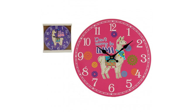 Wall Clock Gift Decor Llama