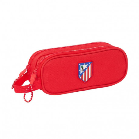 Kahe tõmblukuga pliiatsikarp Atlético Madrid Punane 21 x 8 x 6 cm