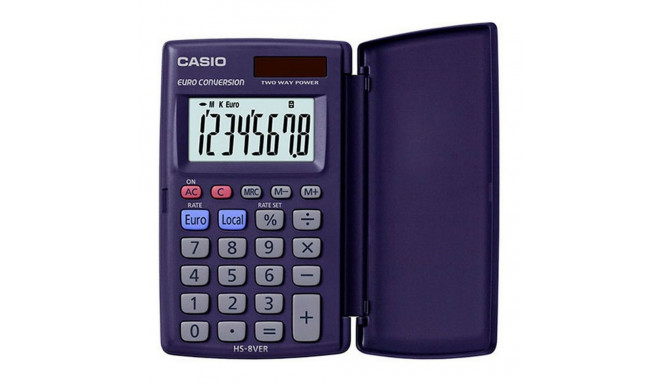 Calculator Casio HS-8VER Blue Dark blue Plastic Pocket