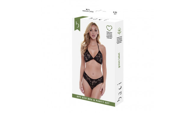 Apakšveļas Komplekts Baci Lingerie Bra & Panty Melns (S/M)