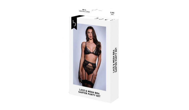 Набор нижнего белья Baci Lingerie Чёрный S/M 3 Предметы