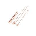 Bullet Vibrator Le Wand Necklace Pendant Rose Gold