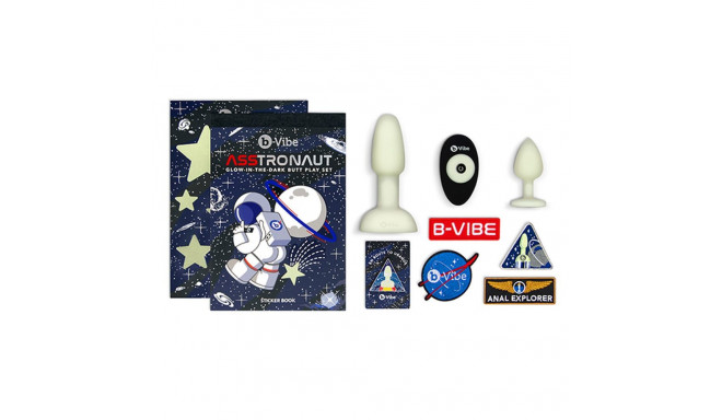 Suur lõbukomplekt Anal Training B-Vibe ASStronaut Glow-in-the-Dark Roheline