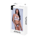 Apakšveļas Komplekts Baci Lingerie Strappy Lace Melns/Balts M/L 2 Daudzums