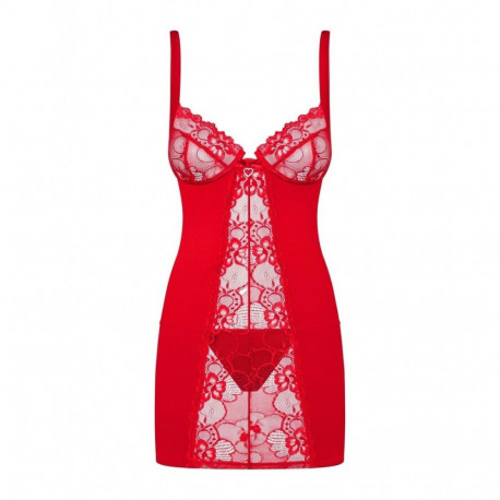Babydoll negližee Obsessive Heartina Punane XXL/XXXL