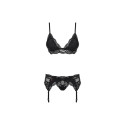 Lace Underwear Set Obsessive 810-SEG-1 Black L/XL