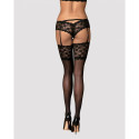 Stockings with Garter Obsessive Letica Black L/XL