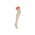 Stockings with Garter Obsessive 838-STO-3 Red L/XL