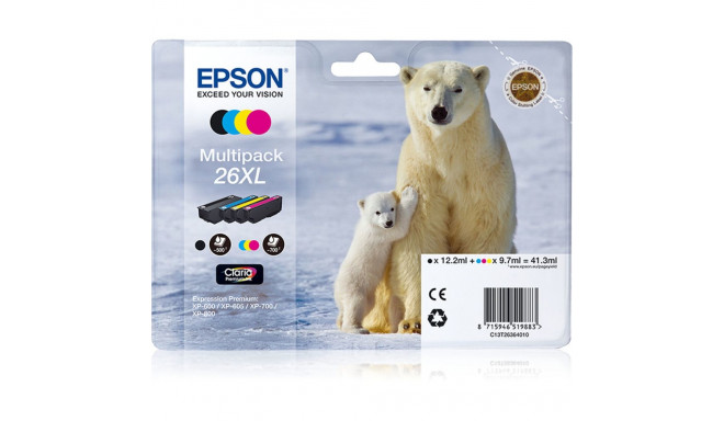 Originaalne Tindikassett Epson 26XL Must