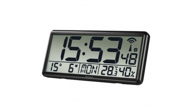 Wall Clock Hama Jumbo Black Plastic