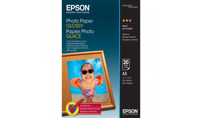 Глянцевая фотобумага А3 (20 листов) Epson C13S042536 A3 20 Листья (1 штук)