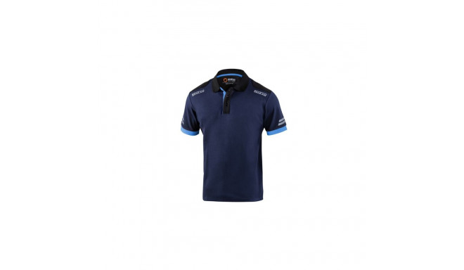 Men’s Short Sleeve Polo Shirt Sparco TW Blue Dark blue - XL