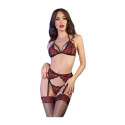 Underwear Set Chilirose Black Red L/XL 4 Pieces