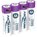 Ansmann 1312-0036 Mignon Type Aa 2000 Rechargeable Batteries (Min. 1800 Mah) Pack of 4