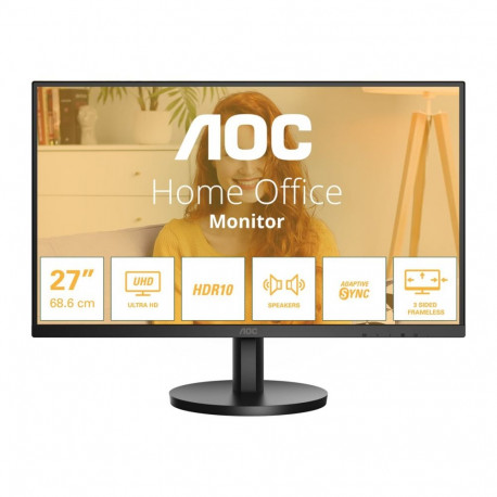 AOC | U27B3A | 27 " | IPS | UHD | 16:9 | 60 Hz | 4 ms | 3840 x 2160 pixels | 350 cd/m² | HDMI ports 