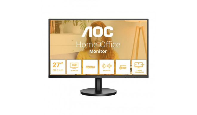 AOC U27B3A | 27 " | IPS | UHD | 16:9 | 60 Hz | 4 ms | 3840 x 2160 pikslit | 350 cd/m² | HDMI portide