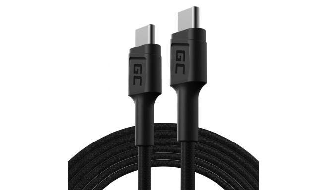Green Cell Cable GC PowerStream USB-C - USB-C 200cm with Power Delivery (60W), 480 Mbps, Ultra Charg