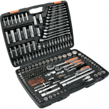 216-osaline padrunvõtmete komplekt 1/2", 3/8", 1/4" T58691 STHOR