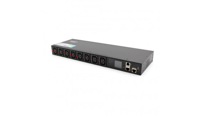 Listwa zasilająca SMART PDU 1U, gniazdo zasilające IEC320 C20 16A/250V, gniazda 8x C13, 16A