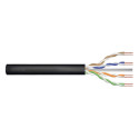 External gel-filled installation cable DIGITUS cat.6, U/UTP, AWG 23/1, PE, 305m, black, reel