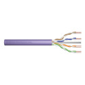 Installation cable DIGITUS cat.6, U/UTP, Dca, AWG23/1, LSOH, 305m, purple, cardboard