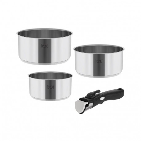 Cookware set with detachable handle TEESA COOK EXPERT SINGLE HAND