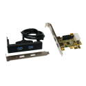 IO Exsys PCIe 2 ext. +1 int. USB3.0 (EX-11072WO) LP bulk incl. low-profile bracket