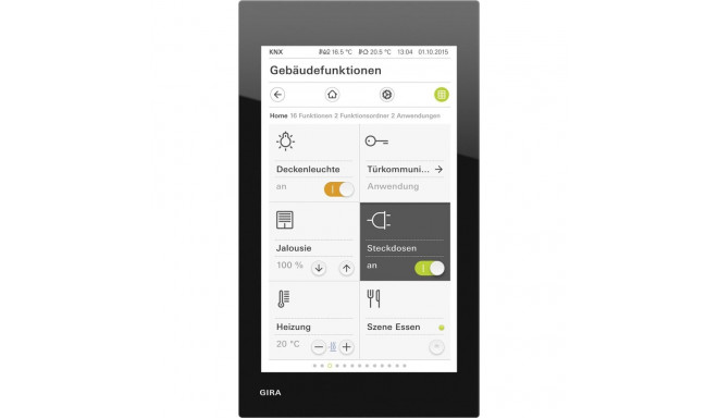 GIRA 206905 video intercom system 15.2 cm (6") Black