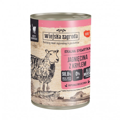WIEJSKA ZAGRODA lamb krilliga märg kassitoit 400g