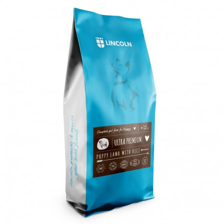 LINCOLN Ultra premium kutsika lambaliha riisiga kuiv koeratoit 12kg
