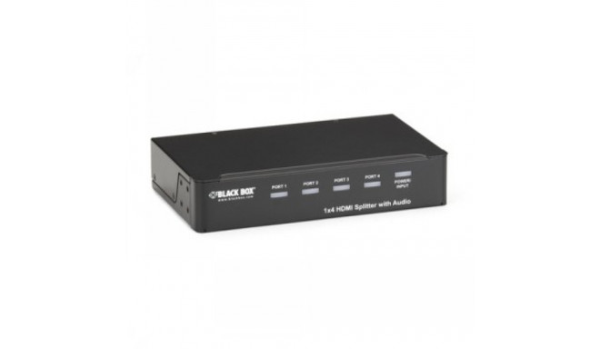 BLACKBOX HDMI SPLITTER WITH AUDIO - 4 CHANNEL, HDCP