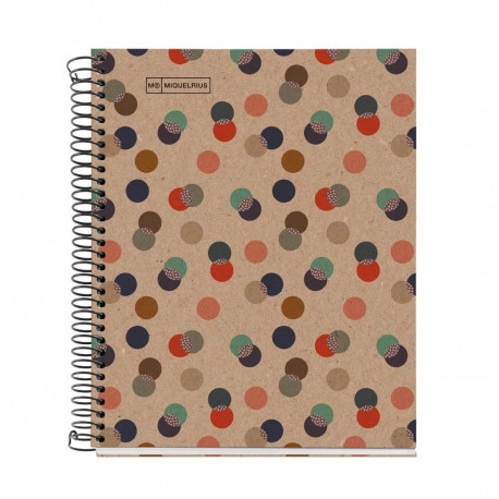 Kaustik A5 80l 5x5 joon spiraal 2-ne augustus ECOCONFETTI Miquelrius