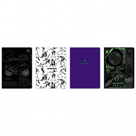 Kaustik A5 60 lehte, 70g, 5x5 ruut, UV Boys assortii, Interdruk