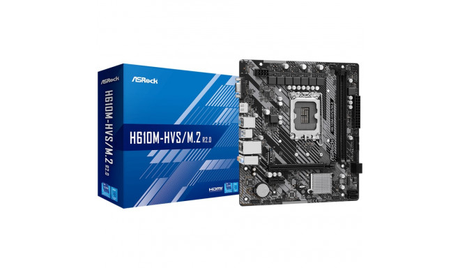 ASROCK MB Desktop H610M-HVS (S1700, 2x DDR4, 1x PCIe 4.0 x16, 1x PCIe 3.0 x1, 1x SSD Ultra M.2 PCIe,