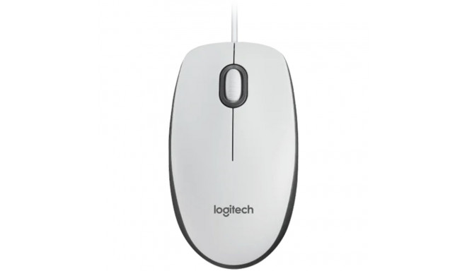 LOGITECH M100 Corded Mouse-WHITE