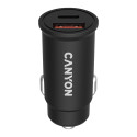 CANYON car charger C-20-03 PD 30W QC 3.0 18W USB-C USB-A black