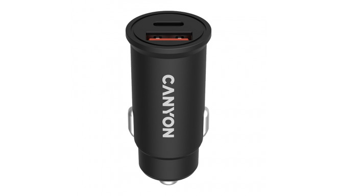 CANYON car charger C-20-03 PD 30W QC 3.0 18W USB-C USB-A black