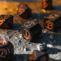 Dragons Modern Dice Set Black And Copper Colors