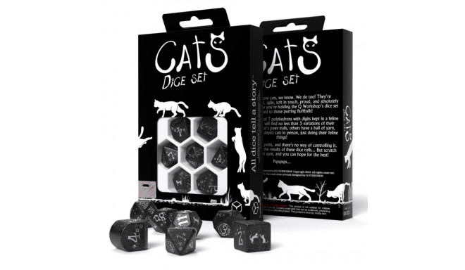 Q-Workshop Cats Modern dice set Waffle