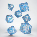 Elvish Dice Set Clear And Blue Colors